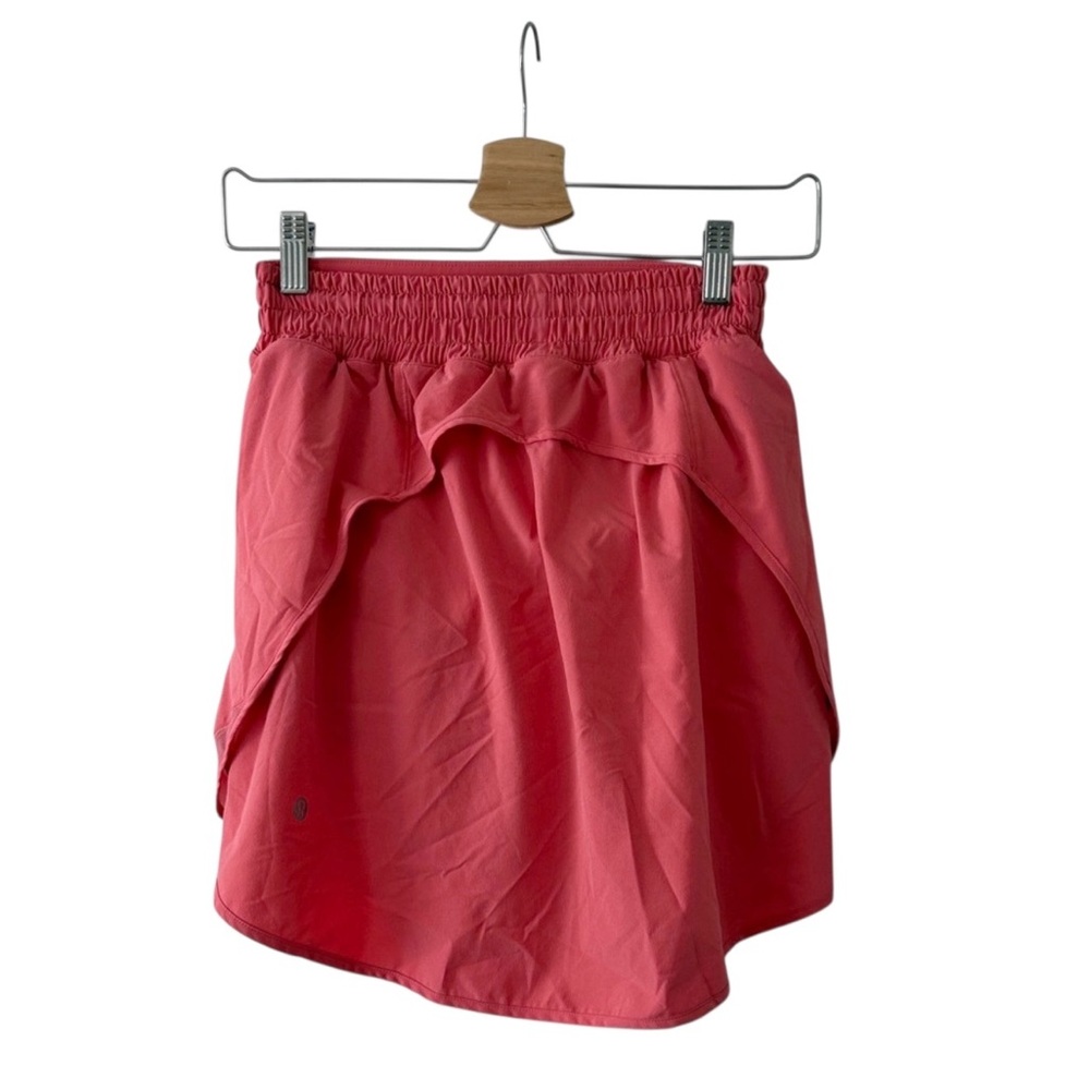 Lululemon Hotty Hot High Rise Skort Skirt Colorful Preppy Pink Coral - Picture 2 of 5